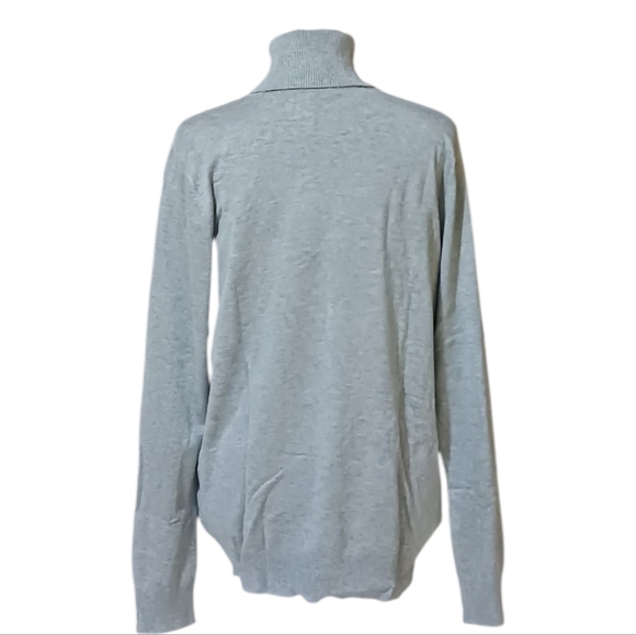 Andrew Marc Knit Sweater Long Sleeve Turtleneck Gray Women's XLarge New - Picture 3 of 9